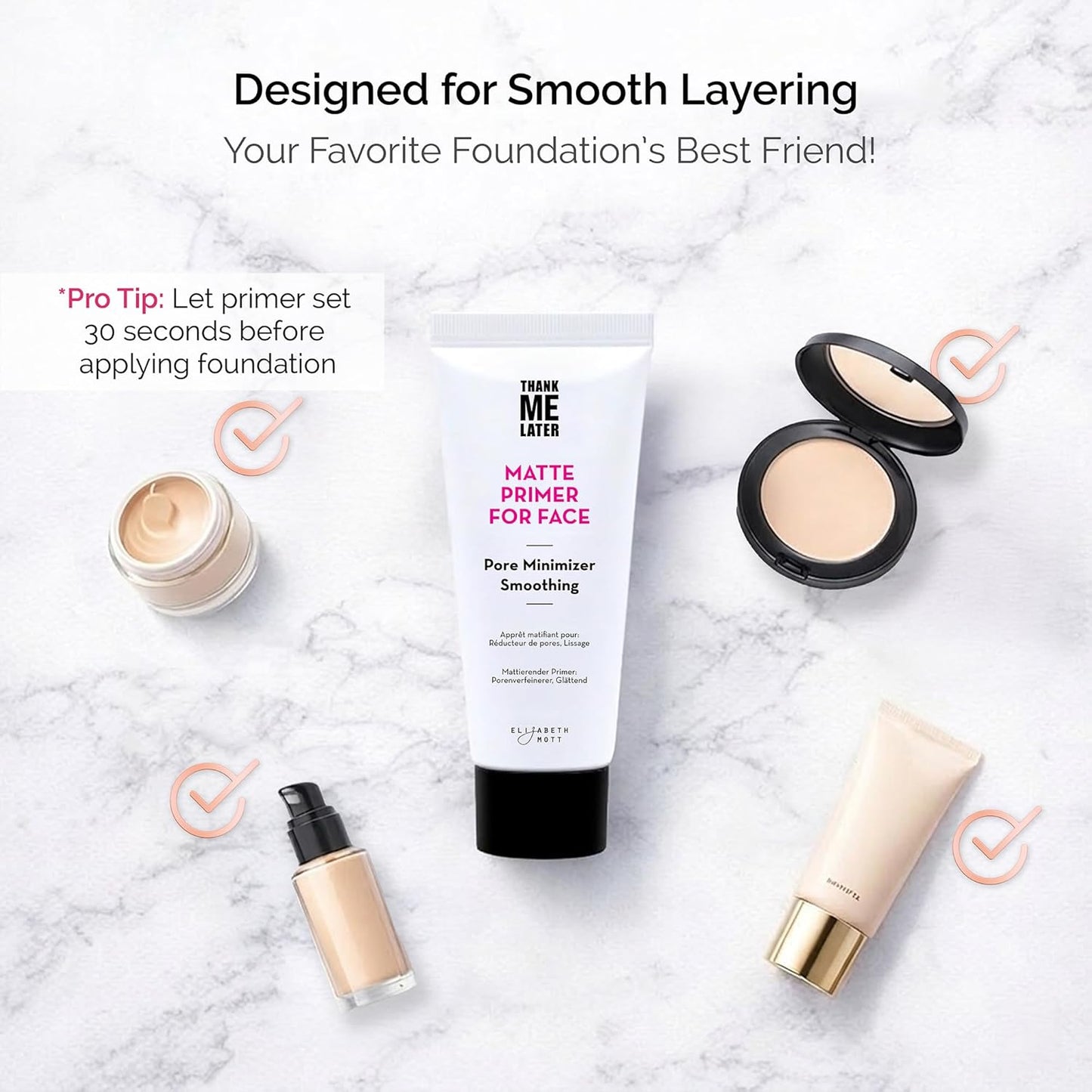 Thank Me Later Pore Minimizer Primer - Soft-Matte Finish, Lightweight K-Beauty Formula | 30g