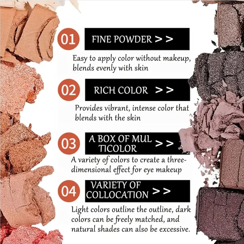 Skiennix 12-Color Smoky Eyeshadow Palette - Natural Matte & Shimmer Pigments for Stunning Looks