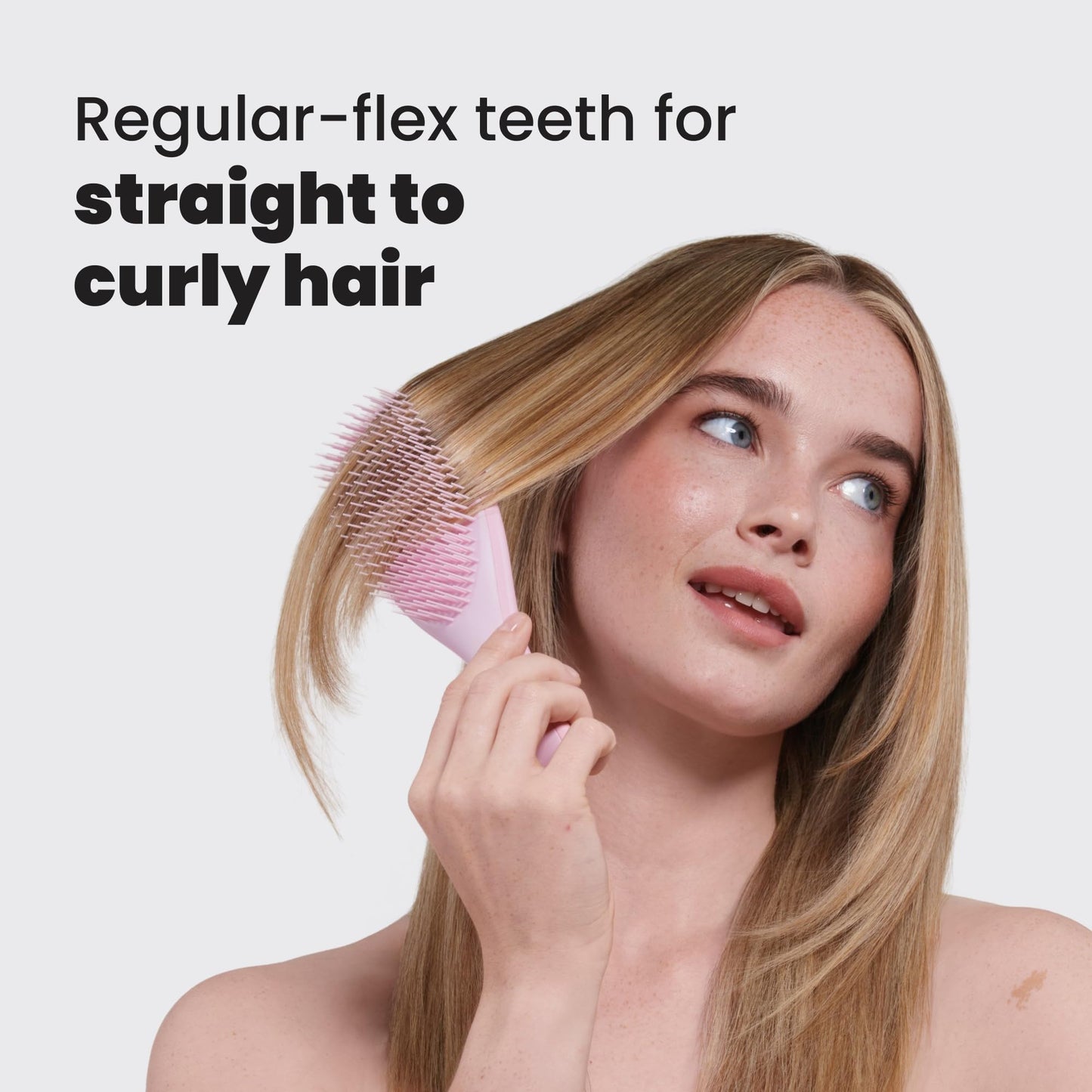 Tangle Teezer Ultimate Detangler Brush for Wet & Dry Hair, Eliminates Knots & Reduces Breakage for Straight to Wavy Hair Types, Millennial Pink