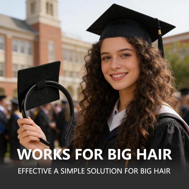 Graduation Cap Headband for Women - Firm Anti-Fall Hairband | Perfect Graduation Gift Accessory