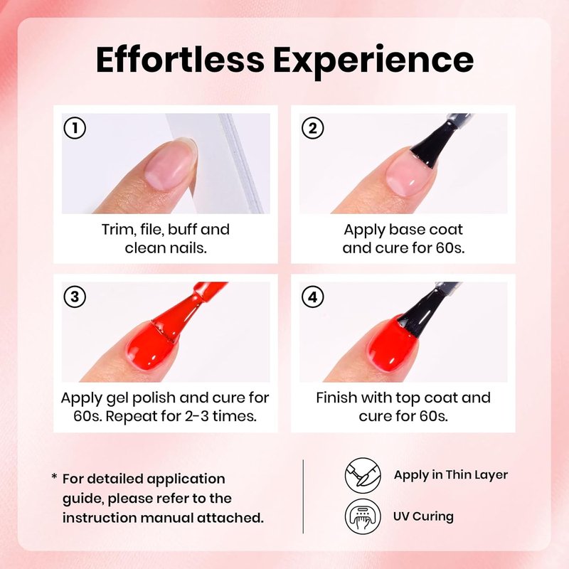 Beetles Red Gel Polish - Bright Red Soak Off UV LED Nail Polish | 15ML Long-Lasting Summer Manicure
