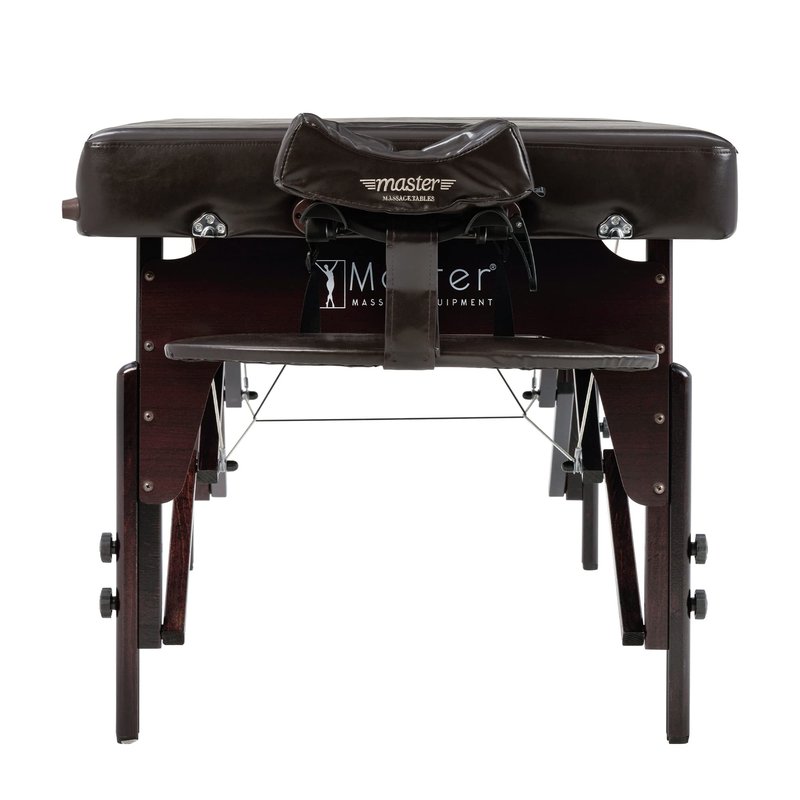 Master Supreme 31" Extra Wide Portable Massage Table – 3" Memory Foam Spa Bed, Professional Facial & Beauty Salon Table, Easy Setup, PU Leather Upholstery, Coffee Brown