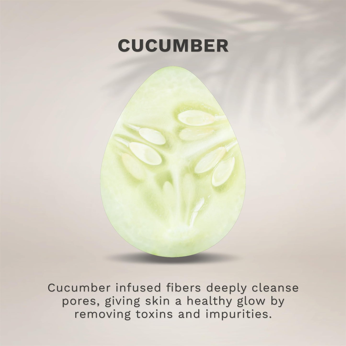KOL Face Scrubber Pads, Cucumber Infused Exfoliating Facial Cleansing Sponges for Daily Face Wash and Makeup Removal, 6 Count