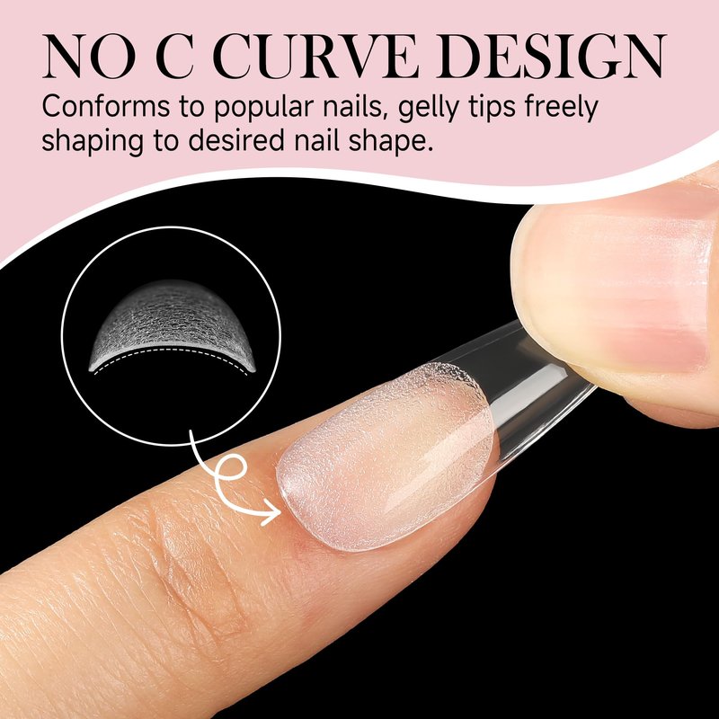Luckyfairy Long Stiletto Nail Tips: 240pcs Long Almond Matted Stiletto Gel Nail Tips No C Curve False Acrylic Fake Nails Full Cover Press On Nails Extensions DIY Home Salon 12 Sizes