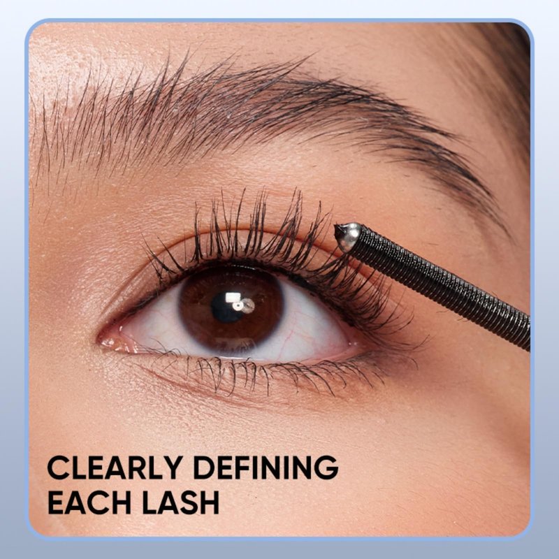 JUDYDOLL 3D Curling Eyelash Iron Mascara – Tubing Mascara with Ultra Fine Metal Wand, Contains Lengthening Fibers, Clump-Free&Smudge-Proof,Waterproof & Long-Lasting(6°Precision Design#01Black, 0.07oz)