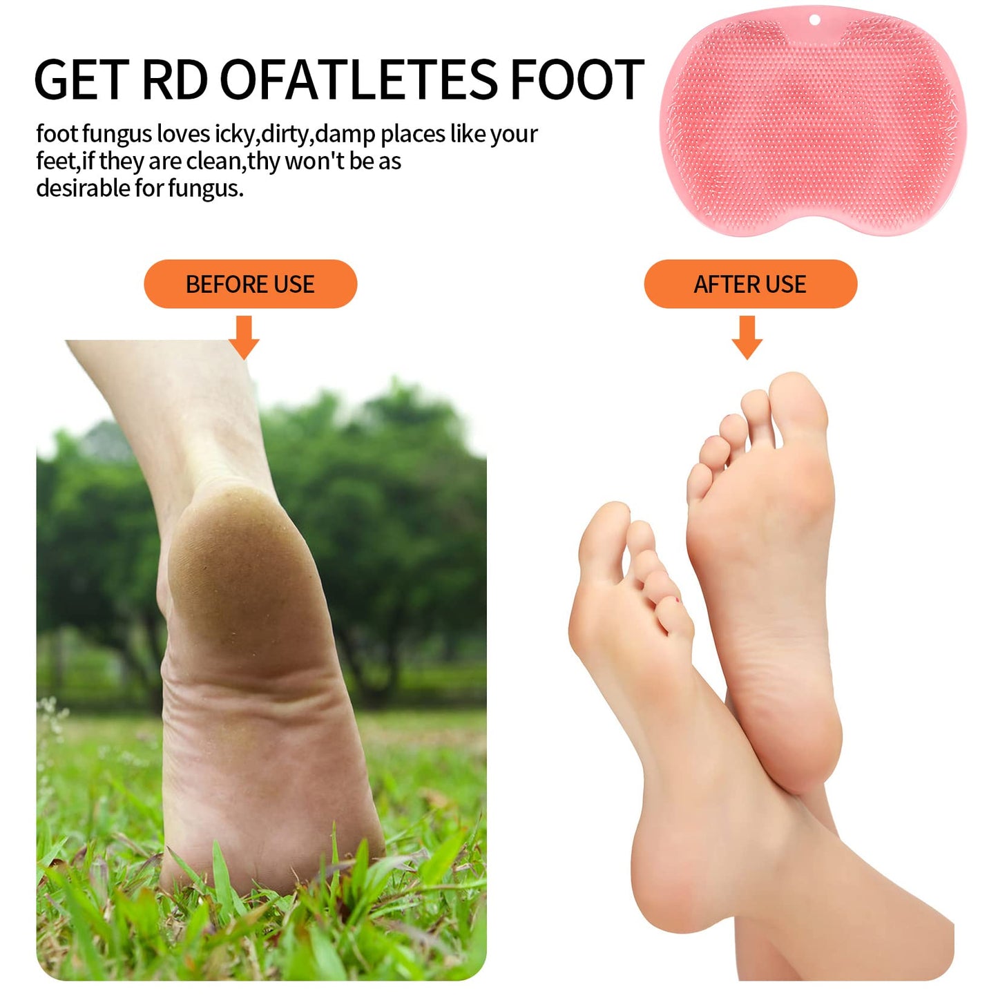 Zxglxinyao 2-Pack Shower Foot Scrubber Mat Back Washer Back Exfoliating Bath Wash Pad Wall Mounted Slip Suction Cups Foot Scrubber for Use in Shower Cups Foot Cleaner for Men and Women