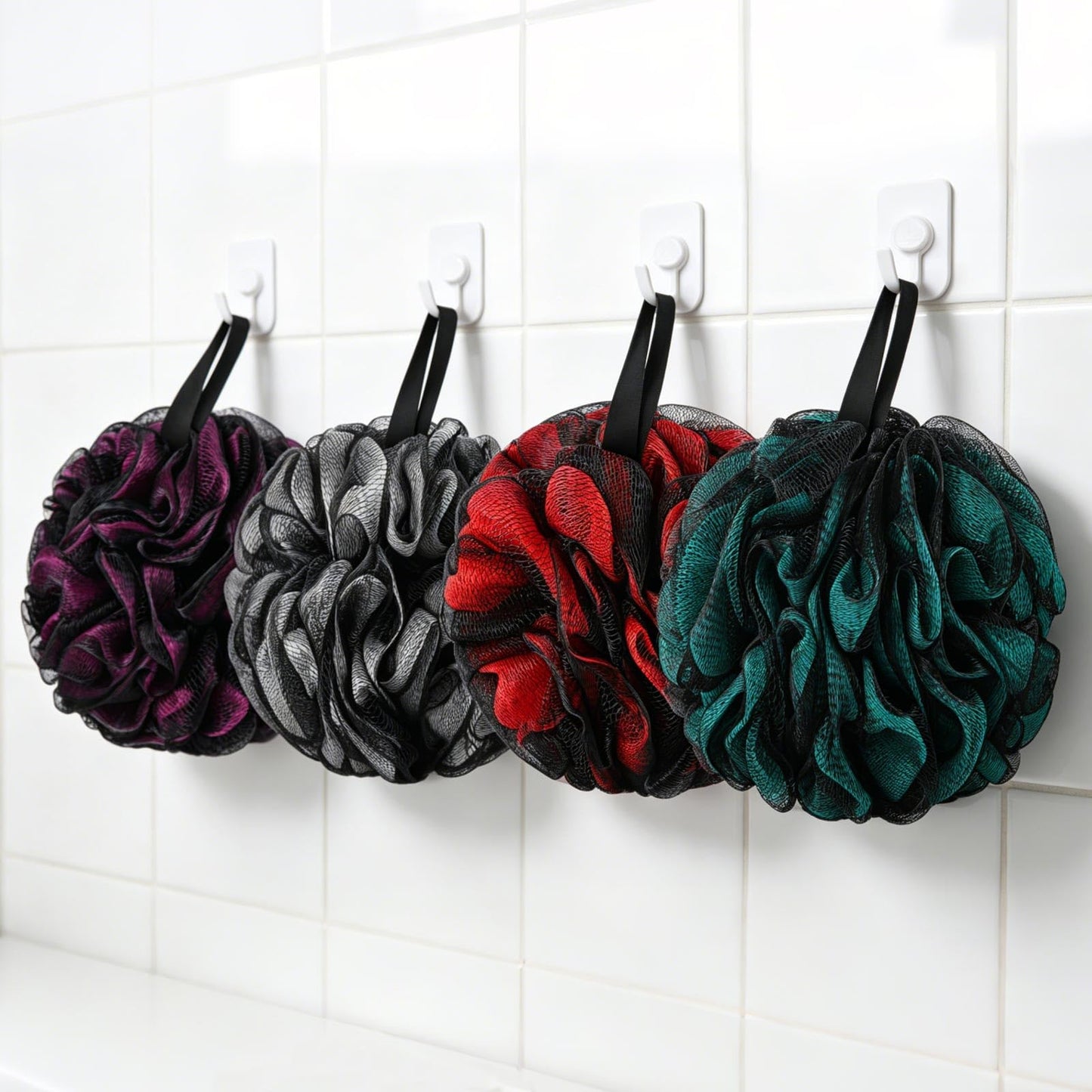 BTYMS XXL Bath Sponge Loofahs 100g/pc Luffa Shower Pouf Exfoliating Mesh Puff for Shower - Pack of 6