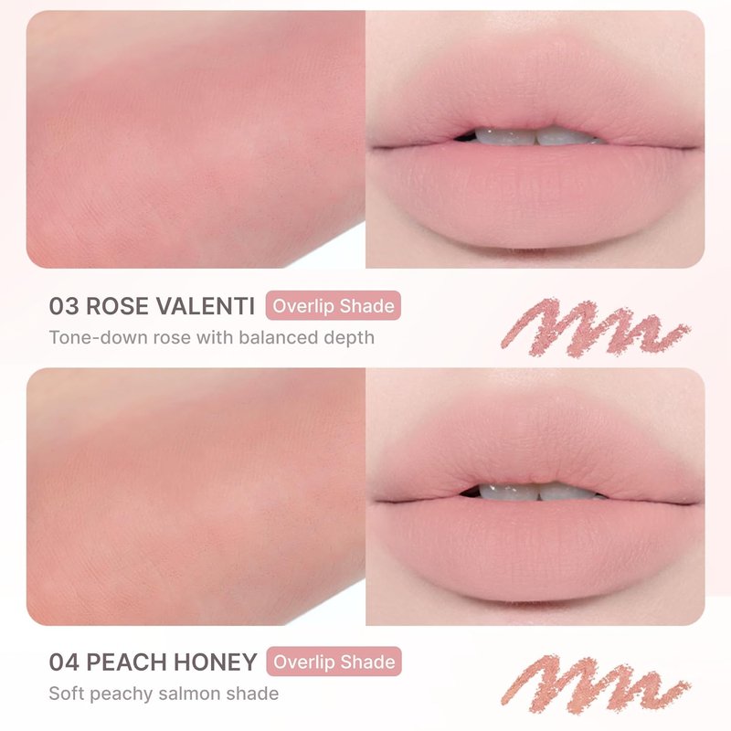 Cover Fit Lip Base - Lightweight Lip Color Primer Pencil for Smooth, Long-Lasting Wear | 03 Rose Valenti
