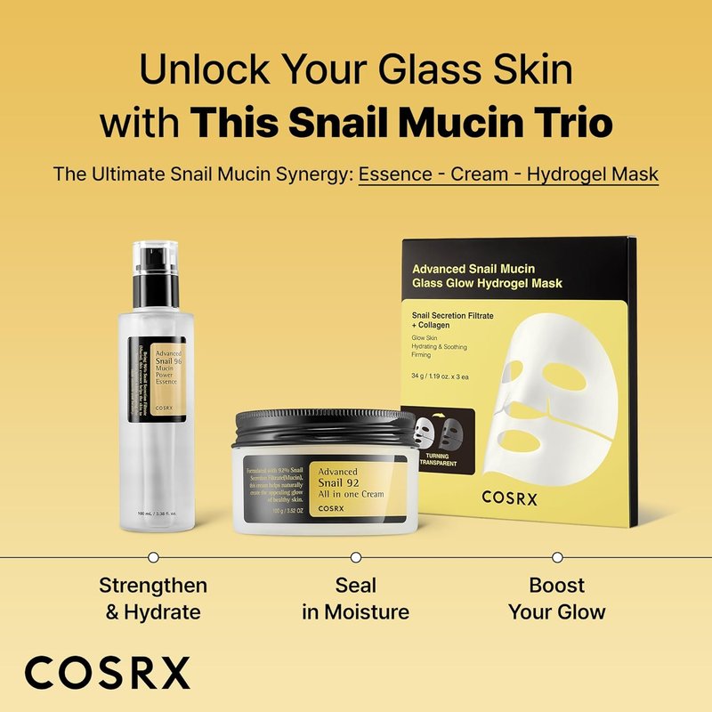 COSRX Snail Mucin 96% Repairing Serum - Hydrating Face Serum for Dull Skin & Fine Lines | 100ml Korean Skincare