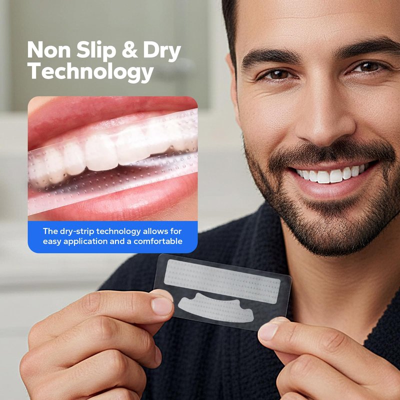 Berlix Teeth Whitening Strips (16 Treatments, 32 Count), Enamel Safe for Teeth Whitener, Whitening Strips with Coconut Oil, Formulated to Be Gentle & Non Slip and Quick-Dry, Stains Removal