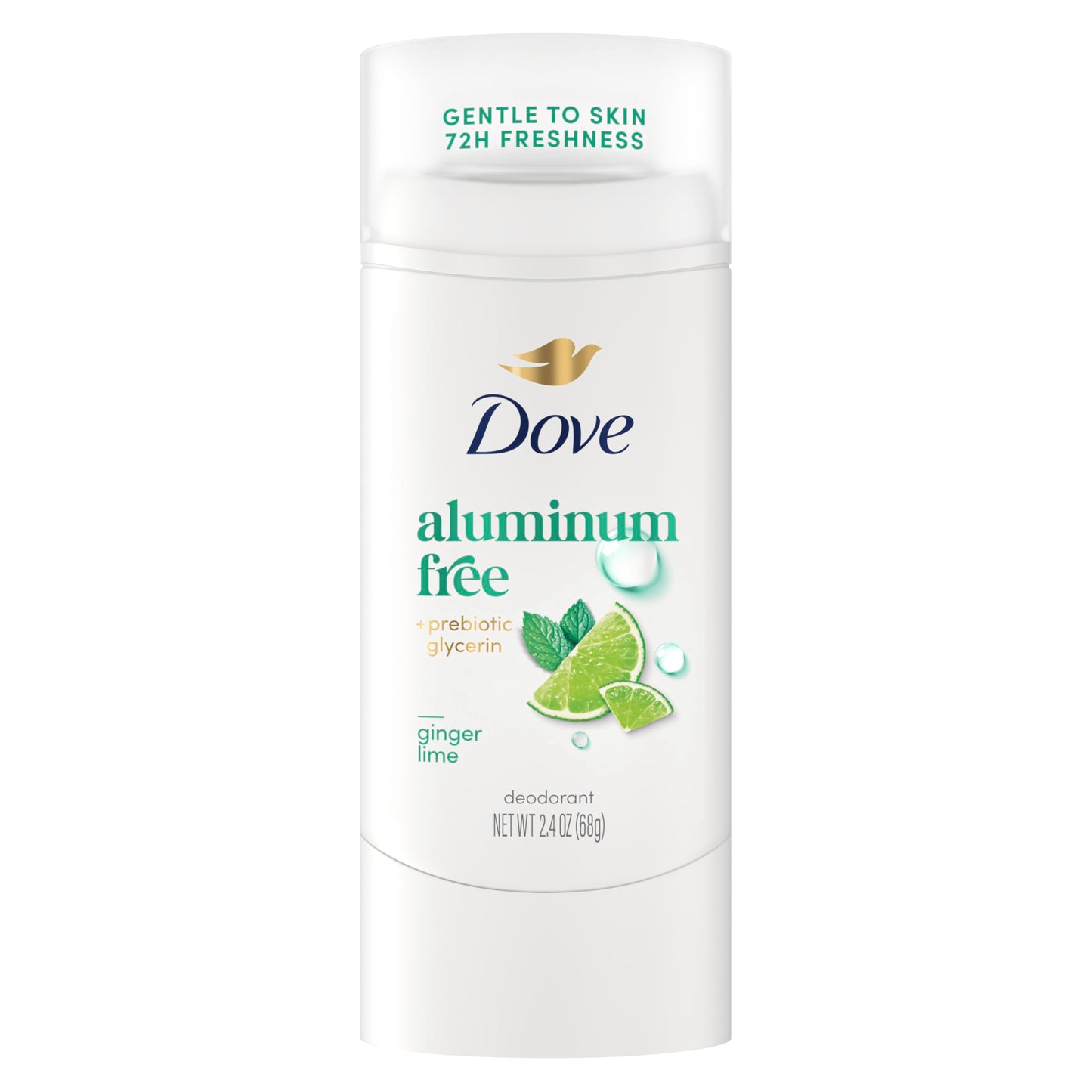 Dove Deodorant Stick Ginger Lime for 72 Hour Odor Protection Aluminum Free 2.4 oz