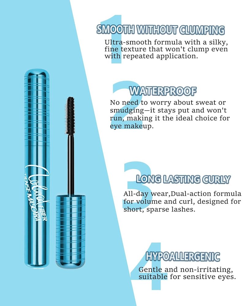 Regine Switzerland Waterproof Mascara for Seniors - Lengthening & Volumizing for Thinning Lashes | Black, Hypoallergenic
