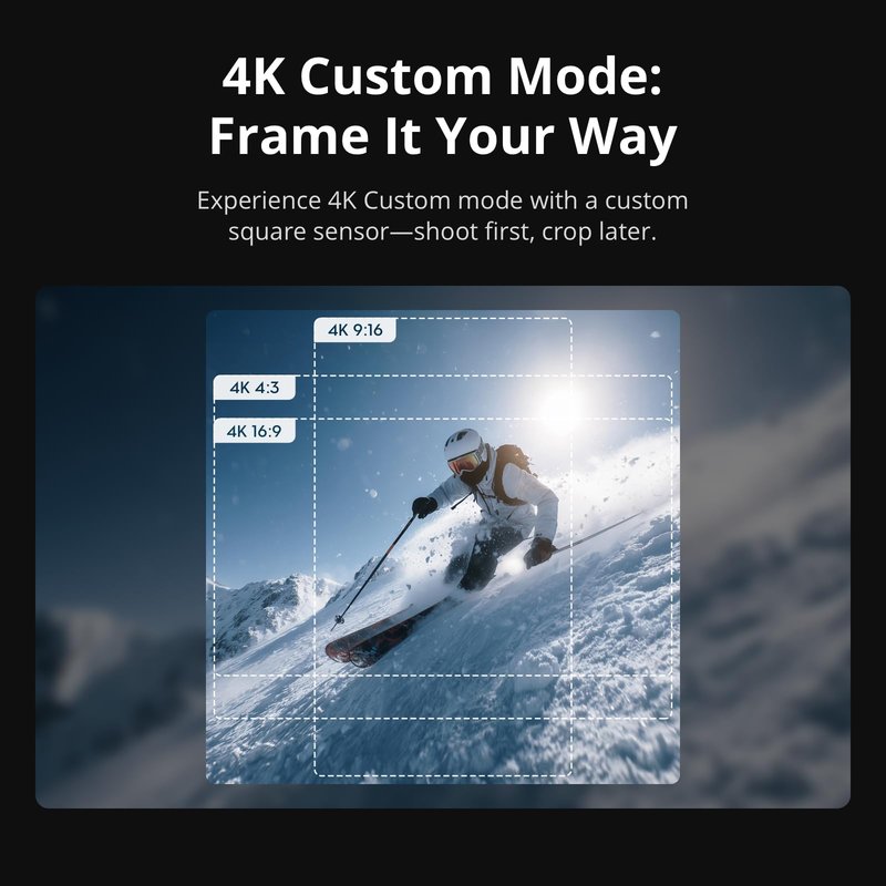 DJI Osmo Action 6 Enhanced Combo, 8K Waterproof Action Camera with 1/1.1" Square Sensor, Variable Aperture of f/2.0–f/4.0, Extended Battery Life with 2 Batteries, 1.5m Extension Rod, Battery Case