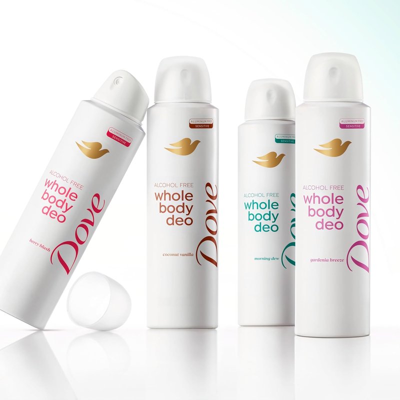 Dove Whole Body Deodorant Spray - Alcohol-Free Morning Dew Scent | 4 oz for Women