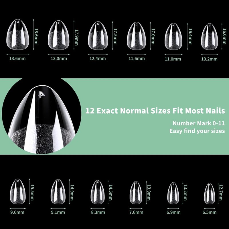 Nail Glue Remover - 2-in-1 Stick & Pen Design for Press-On Nails | 5ml Each, 216pcs Acrylic Tips