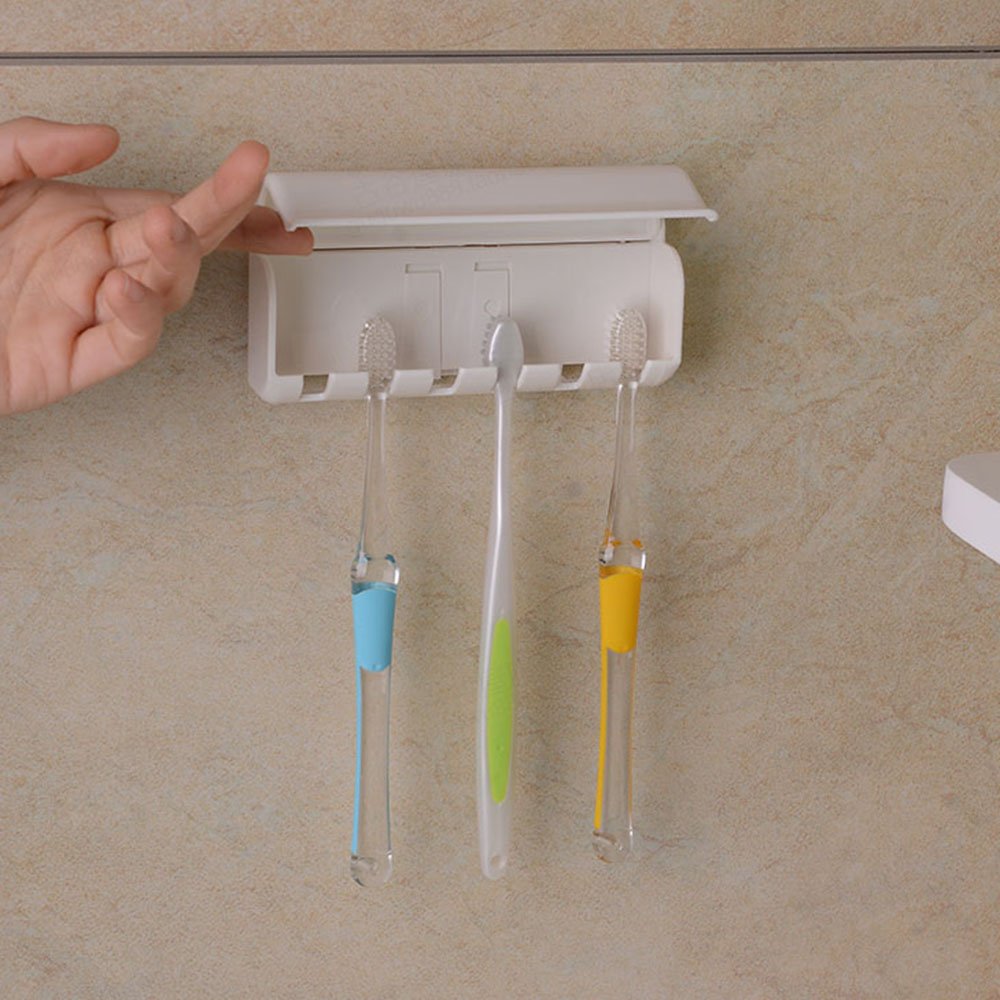 Eslite Toothbrush Holder with Cover (Ivory White)