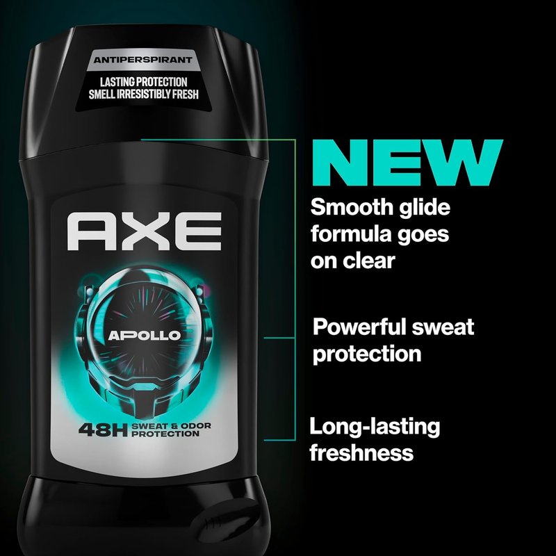 Axe Antiperspirant Deodorant Stick - Apollo 48-Hour Sweat & Odor Protection | Sage & Cedarwood, 2.7 oz
