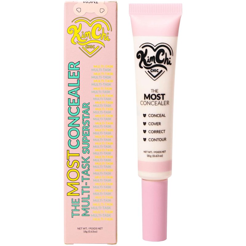 KimChiChic Concealer - Full Coverage, Water Resistant Multi-Use Formula | Matte Satin Finish, 0.63 oz, 01-Ivory