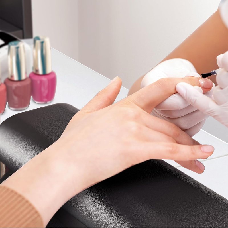 DUDUSHIMAN Manicure Table Nail Desk for Nail tech, 56 Inch Beauty Nail Table w/3 Cabinet+3 Drawers+3 Layers Open Cabinet+1 Open Drawer + 1 Power Outlet for Professional Salon Manicure Workstation