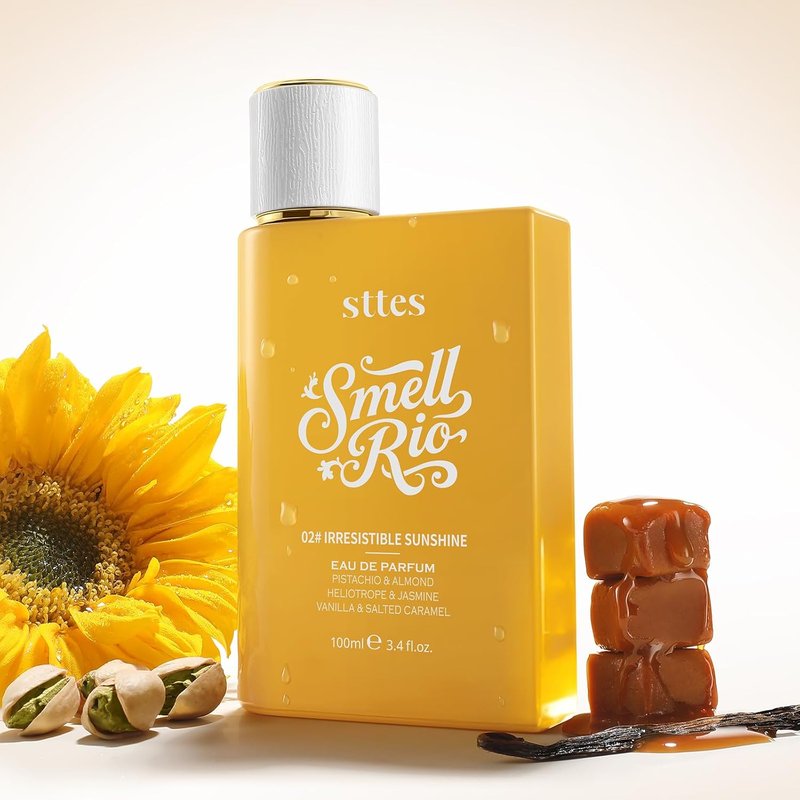 Irresistible Sunshine Perfume for Women - Pistachio, Vanilla & Salted Caramel Eau de Parfum 100ml | Sweet Gourmand Fragrance