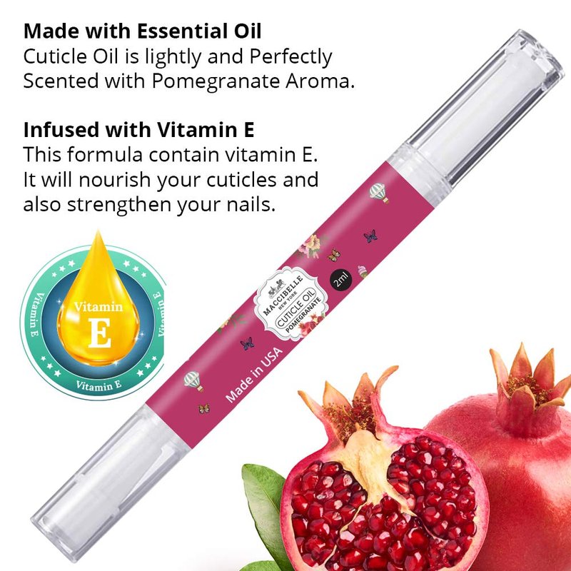 Regine Switzerland Pomegranate Cuticle & Nail Oil Pen - Heals Dry Cracked Cuticles, 2ml