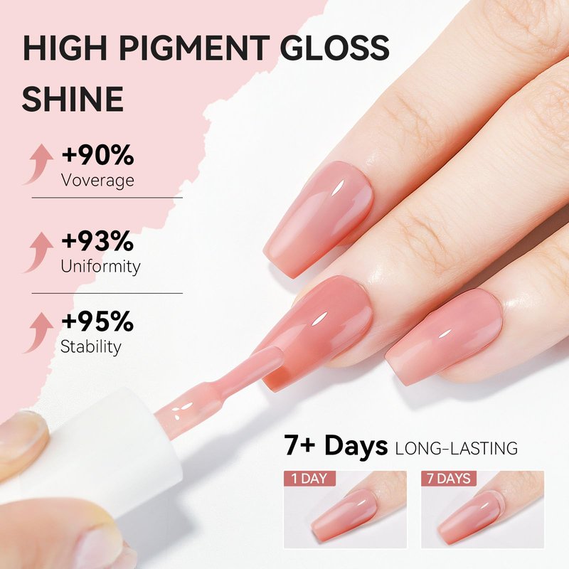 MIZHSE Quick Dry Nail Polish Set: 6 Classic Nude Colors Collection Milky White Nude Pink, Regular Nail Lacquer Fingernail Manicure DIY Nail Art Salon Gift for Women Girls
