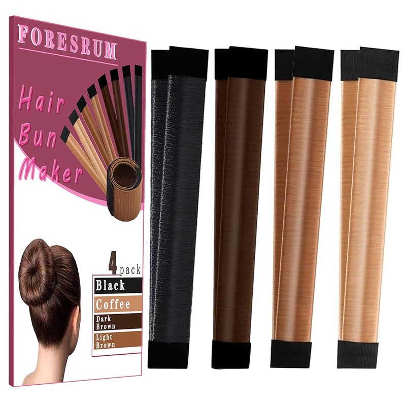 Skiennix Magic Donut Hair Accessory - Ballet Bun Maker for Women & Kids | 4 Pcs Set