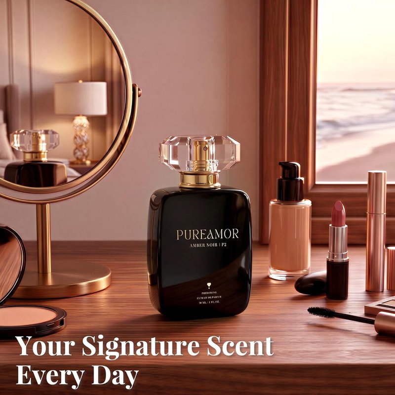 Pheromone Perfume for Women - Amber Noir Extrait de Parfum | Long Lasting Vanilla Amber Scent, 1.0 oz / 30 ml