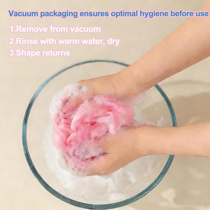 Loofah Sponge 4 Pack - 60G Soft Luffa Bath Sponges for Shower | Ideal for Women, Kids & Men