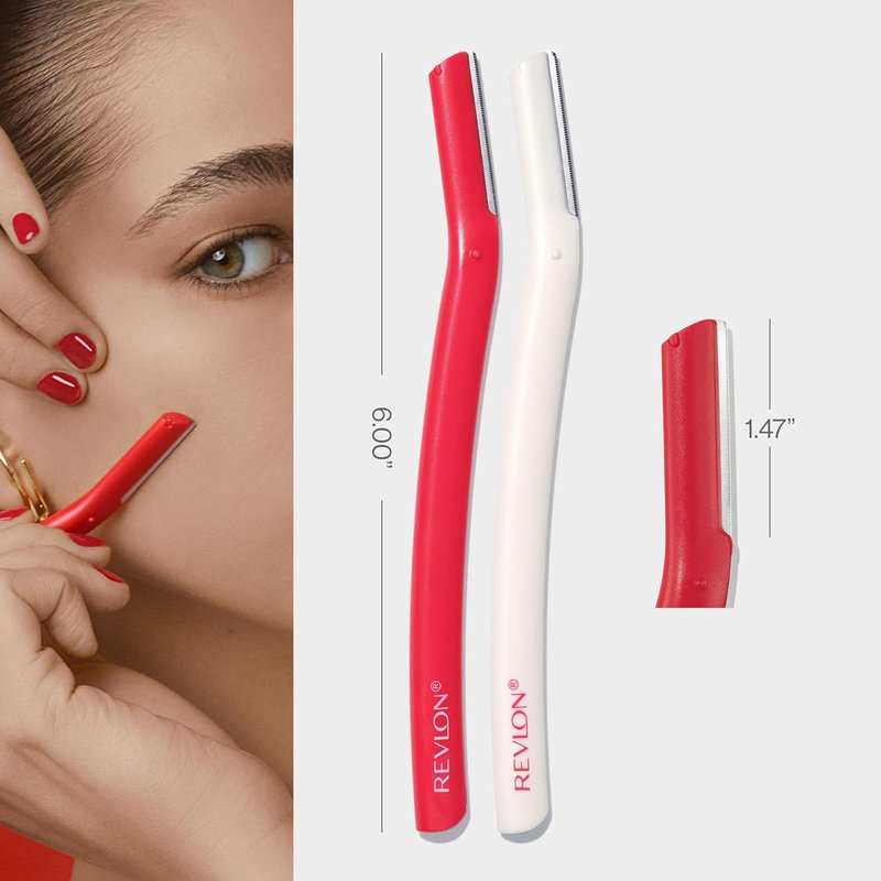 Revlon Face Defuzzers - High Precision Hair Removal & Dermaplaning Blades | Smooth Skin, 2 Count