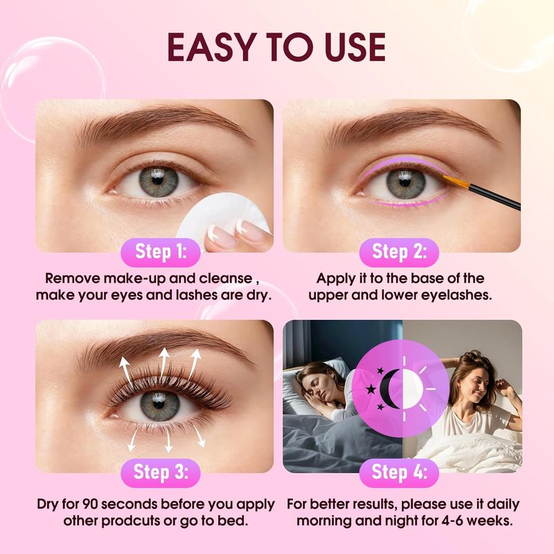 Eyelash Growth Serum - Premium Formula for Longer, Fuller Lashes & Brows | Gentle & Vegan for Sensitive Eyes