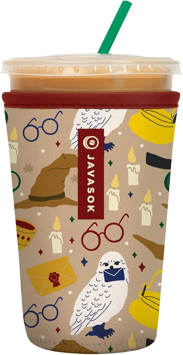 Sok It JavaSok Insulated Neoprene Cup Sleeve for Iced Coffee & Cold Soda - Horcrux, Medium (22-28oz)