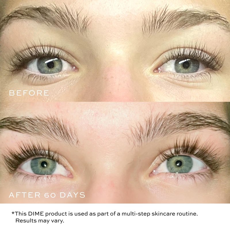 DIME Beauty Eyelash Boost Serum, Eyelash Growth Serum for Healthier, Longer, Thicker Eyelashes, 0.20 oz / 6 ml