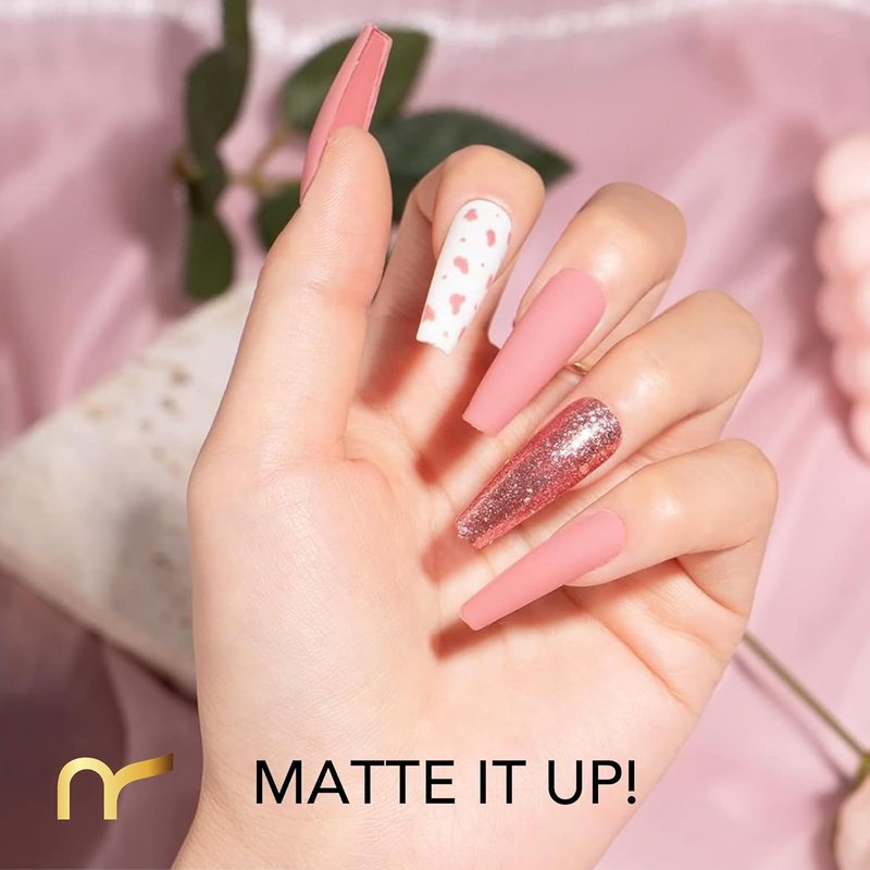NAIRLCIA Matte Gel Top Coat, 15ML Gel No Wipe Matte Top Coat Soak Off Nail Lamp Gel Nail Polish Matte Finish Long Lasting for Proffesional & Home Nail DIY Manicure