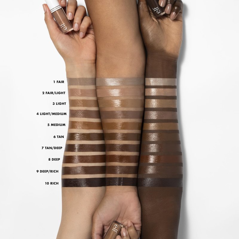 e.l.f. Camo Liquid Bronzer & Contour, Silky Pigmented Formula, Long-Lasting Glow for A Sun-Kissed, Sculpted Finish, Vegan & Cruelty-Free, 3 Light