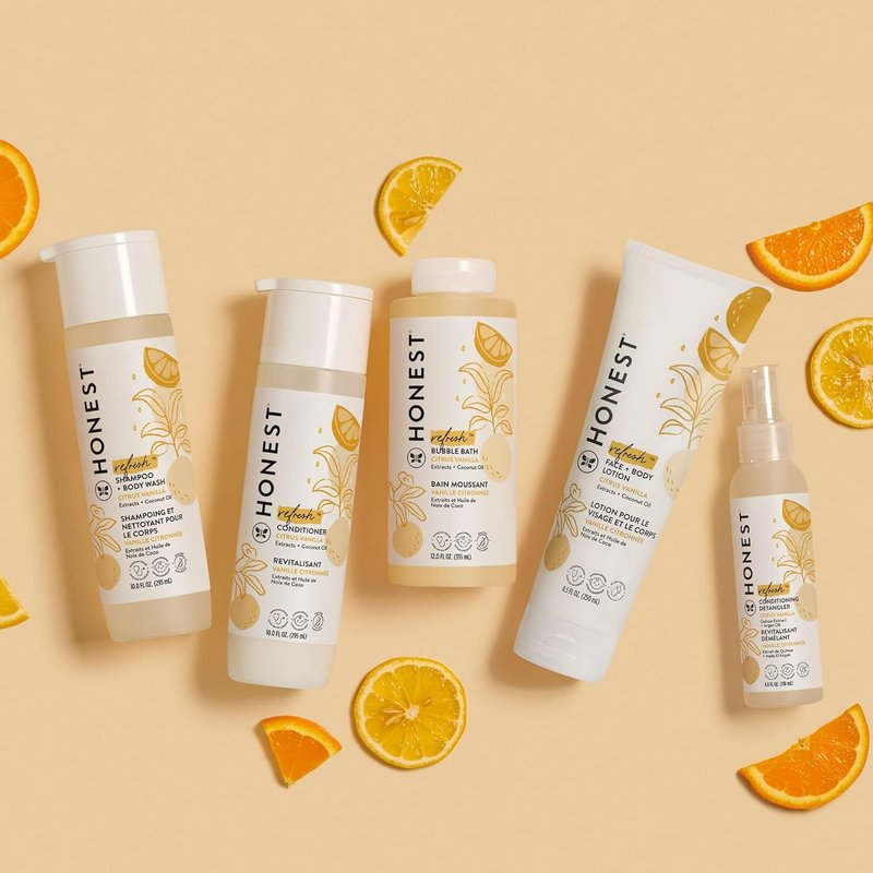 Citrus Vanilla 2-in-1 Cleansing Shampoo & Body Wash - Naturally Derived, Tear-Free, Hypoallergenic | 10 fl oz, 4 fl oz