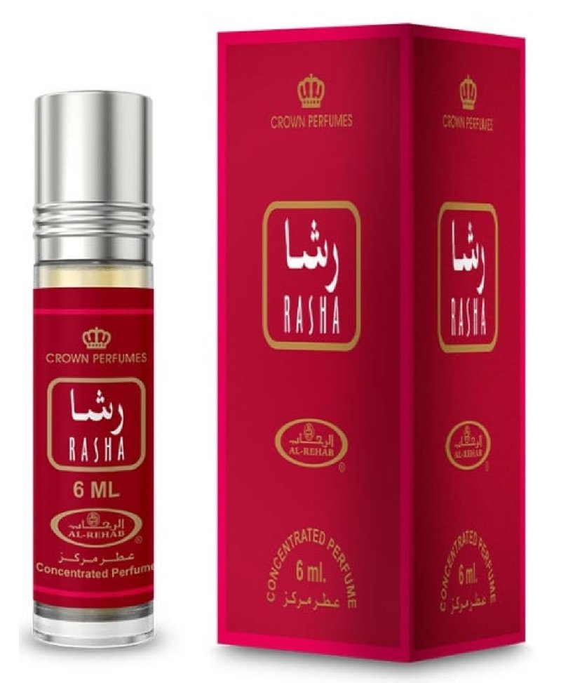Al Rehab Rasha Concentrated Perfume Rollerball for Women, 0.2 Ounce / 6ml
