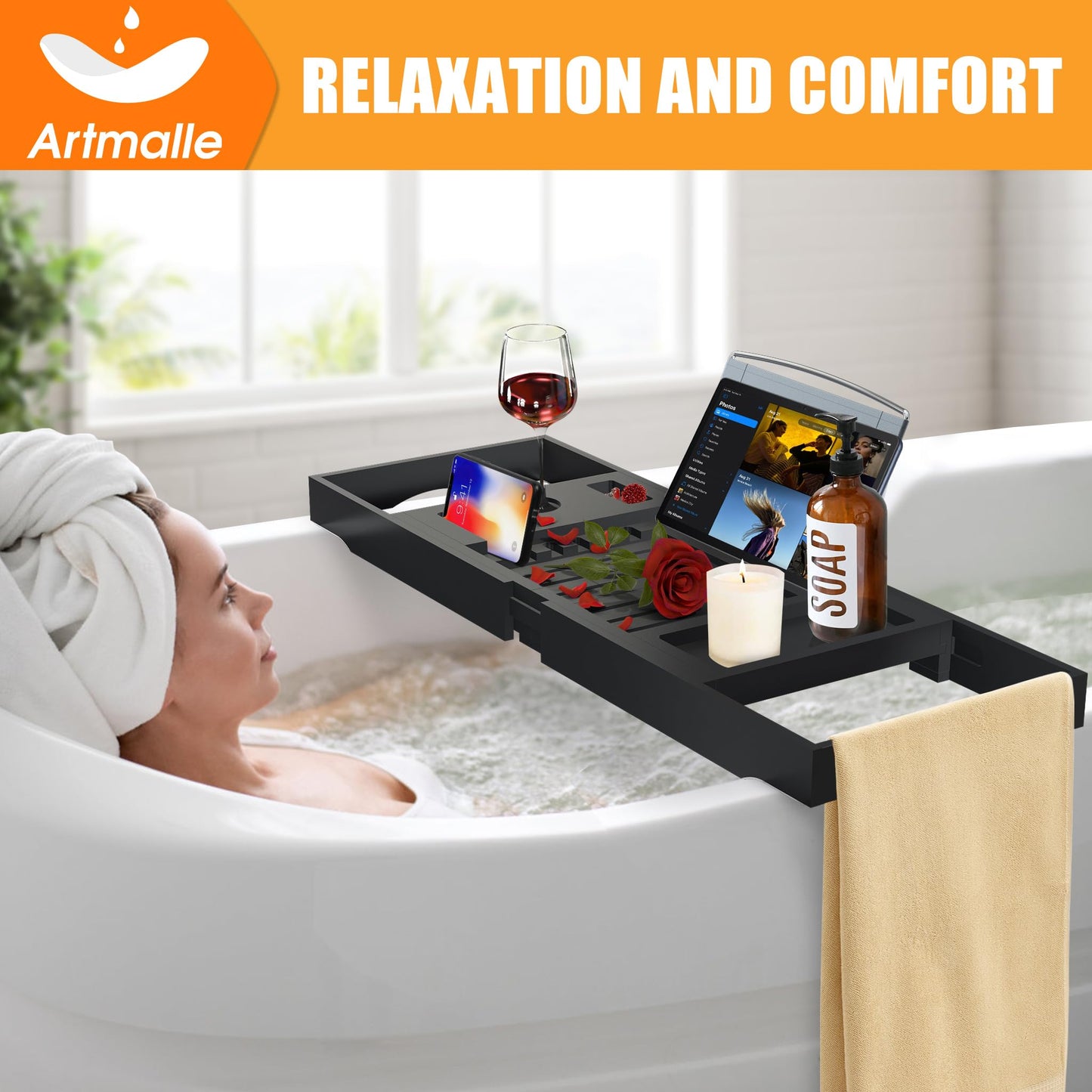 Bamboo Bathtub Caddy Tray…