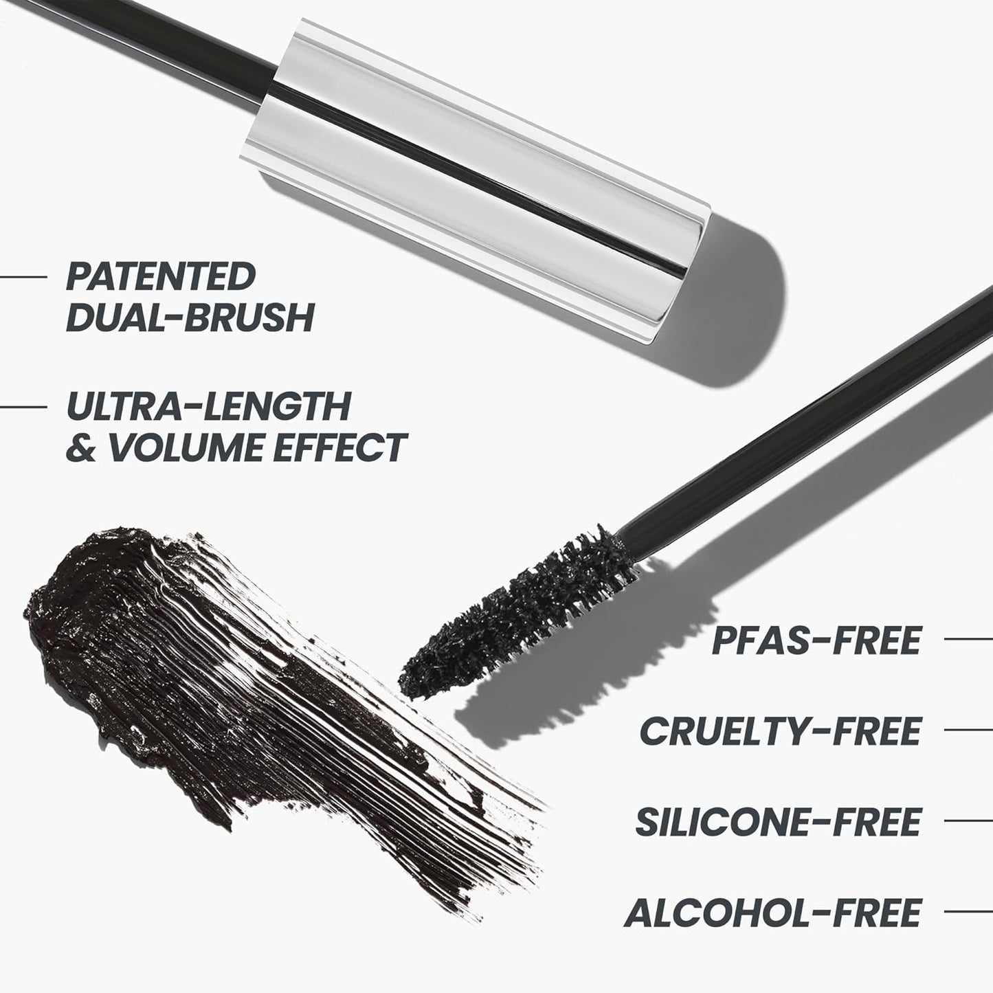 Wonderskin Infinite Rizz Mascara - Volumizing Black Mascara for Length & Long-Wear | Smudge-Proof & Water-Resistant
