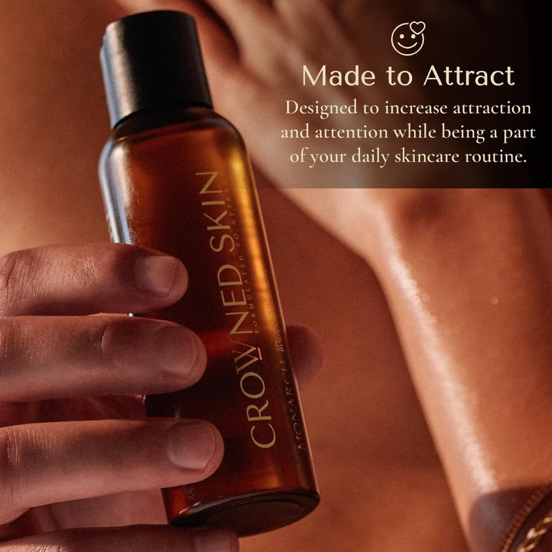 Crowned Skin Empire Body Oil Cologne for Men | Smoky Citrus Musk | As Seen On Shark Tank | Scented with Lemon & Lavender | Infused with Natural Jojoba & Grapeseed Oil | All-Day Fragrance | 4oz