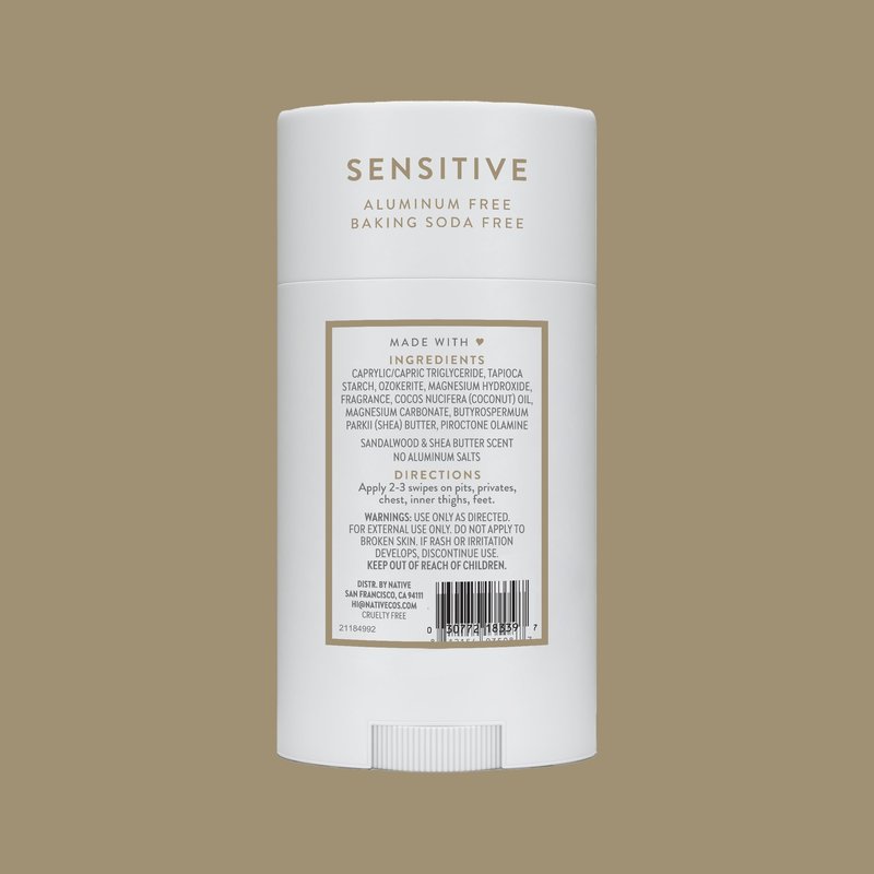 Native | Sandalwood & Shea Butter| Sensitive |Whole Body |Deodorant| 2.4 oz