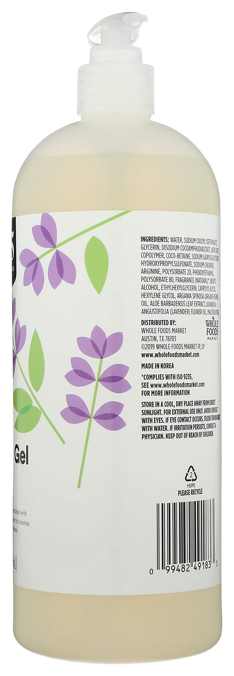 365 by Whole Foods Market, Foaming Shower Gel, Lavender, 32 Fl Oz