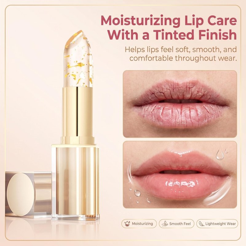 Color Changing Lipstick, pH Lipstick Color Changing Long Lasting, Transferproof Tinted Lip Balm, Gift For Women, Mother's Day & Birthday Gift (Pink-1 Count)