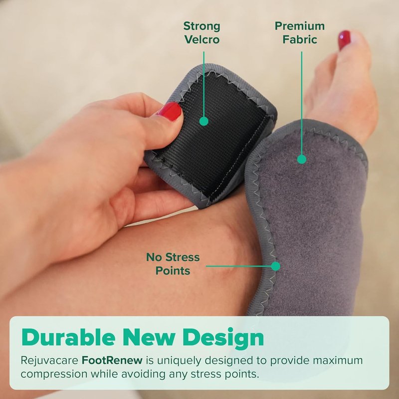 Rejuvacare Foot Renew Massager - Triple Method Relaxation Support for Feet & Ankles | Home Use, 1 Piece