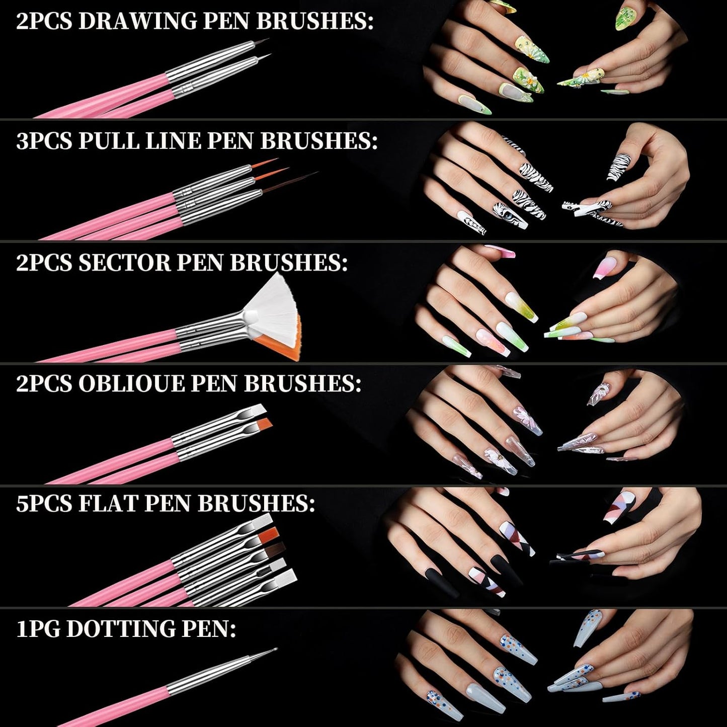 Square Nail Tips for Extensions - 240pcs XXL Clear Acrylic with Nail Charms & Art Brushes | Perfect for Gel Nails