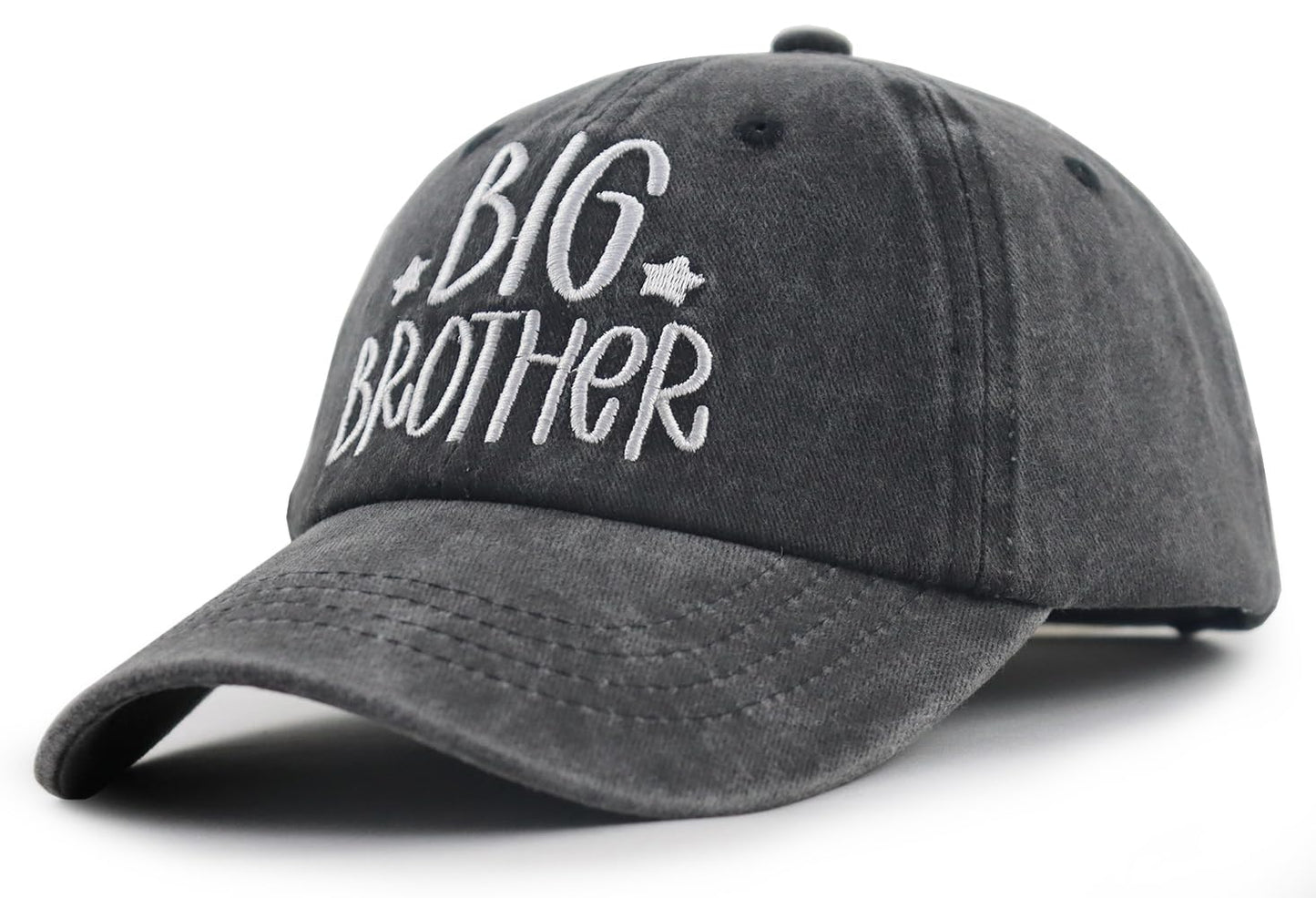 Big or Brother and Sister Hats for Boys Age 3-10 Year Old, Adjustable Embroidered Cotton Baseball Cap