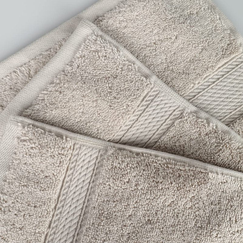 Superior Egyptian Cotton Plush & Absorbent, Face Towel Set of 6, Stone