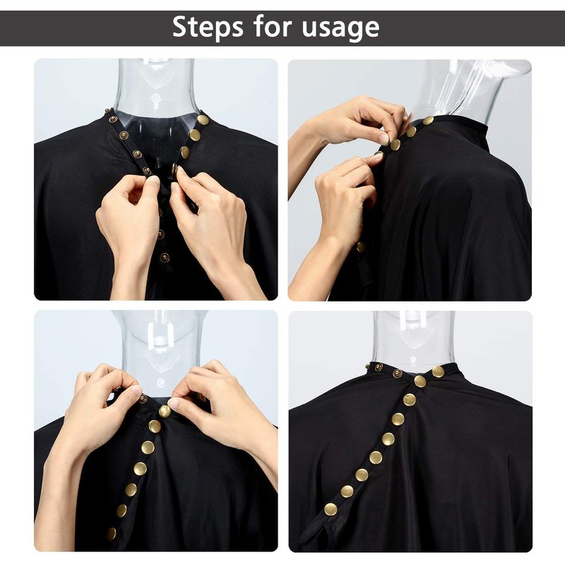 Oak Leaf Hair Cutting Capes, Water-resistant & Antistatic Salon Haircut Capes with Snap Closure for Styling, 57x67 Inches, Pack of 2