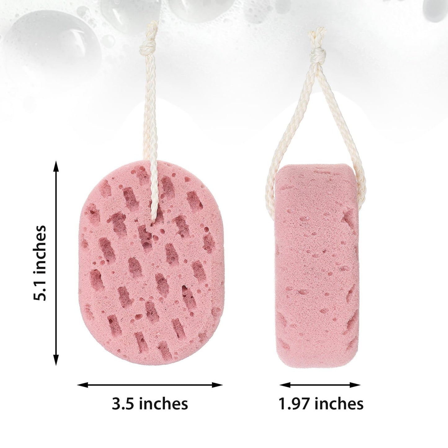 Boao 8 Pcs Bath Sponge for Women Men, Soft Shower Sponge Body Wash Scrubber Gentle Cleaning Loofahs for Shower(Brown, Lilac, Gray, Bright Green,Solid Color)