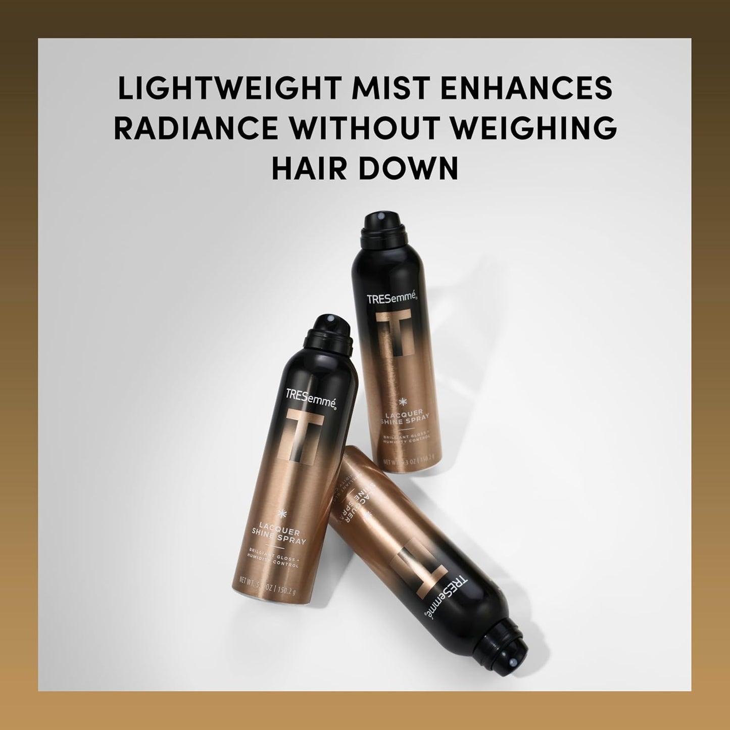 TRESemmé Lacquer Shine Spray - Brilliant Gloss & Humidity Control | 5.3 Oz for All Hair Types